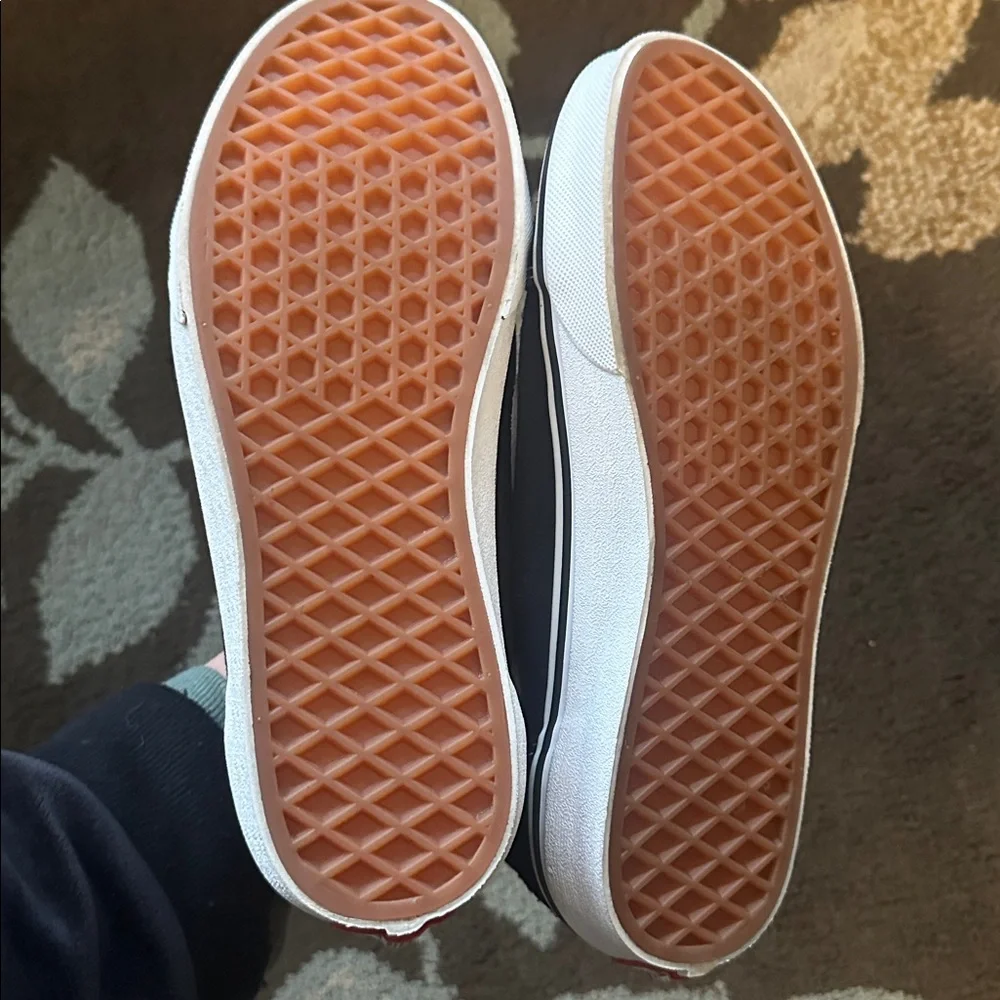 Vans Kids Black and White Velcro Old Skool Sneakers